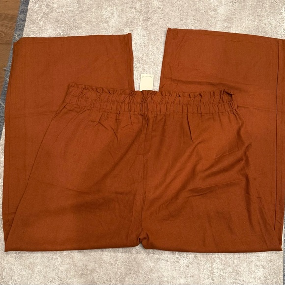 Women's Wide Leg Pants in Rust - Picture 6 of 8